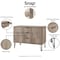 Manhattan Comfort 2-Piece DUMBO Standard 3-Drawer Dresser and DUMBO 1.0 Nightstand in Rustic Grey 2-DB01-GY - alternate 4